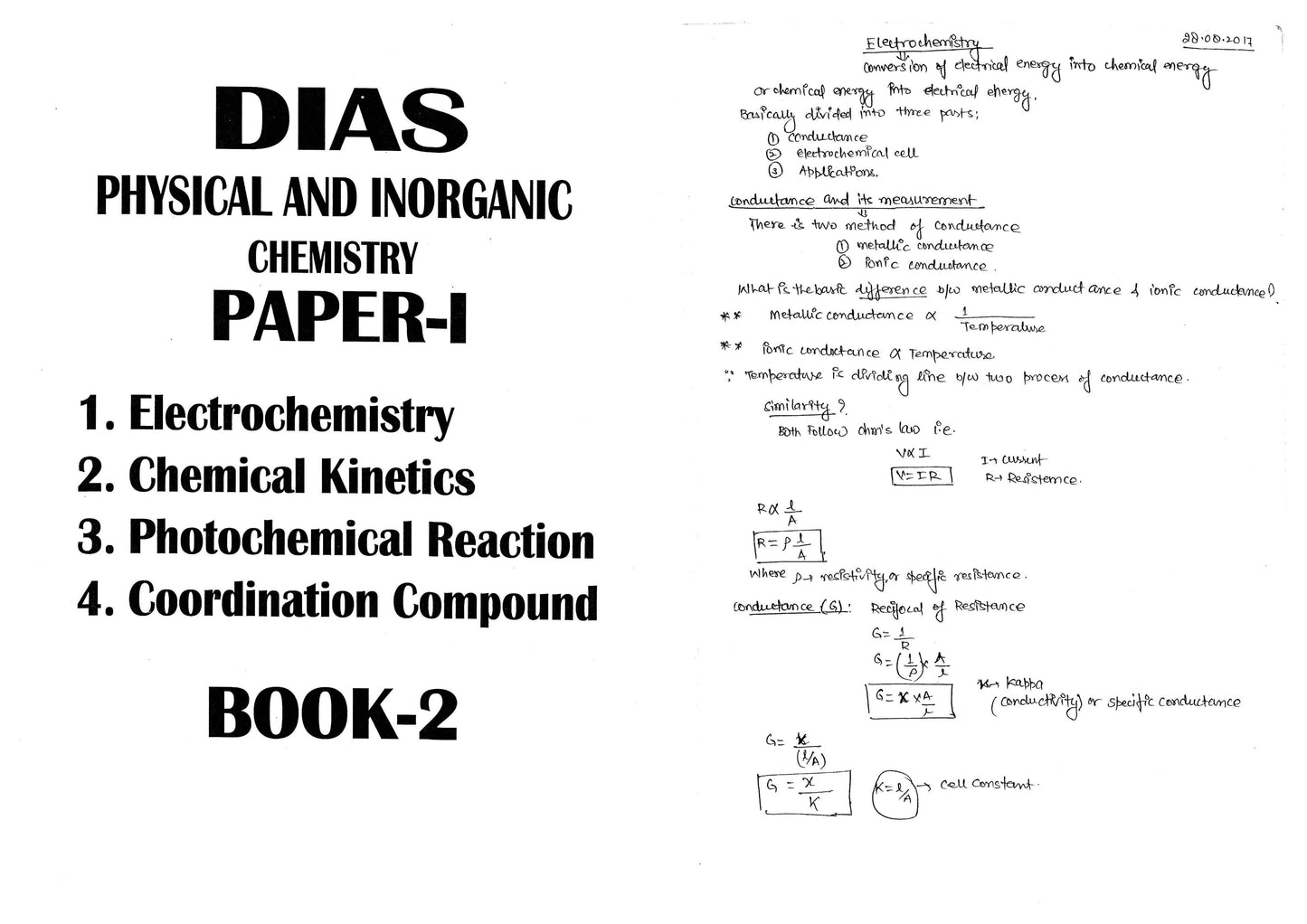 DIAS Chemistry Optional Notes