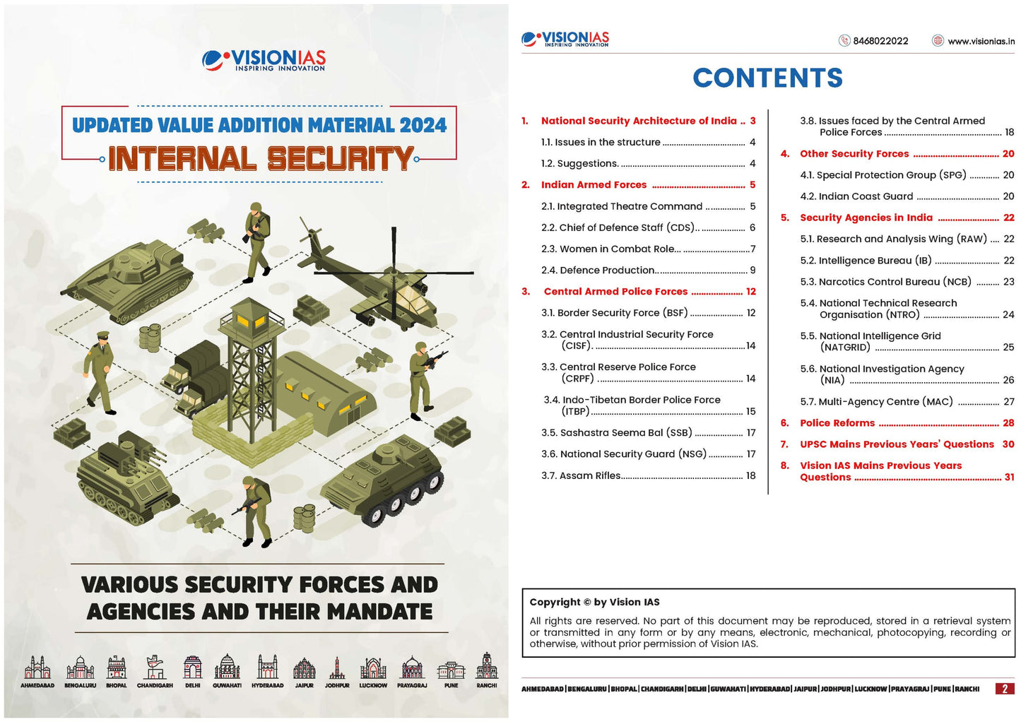 Security Vision IAS Updated Value Addition Material 2024 English Medium