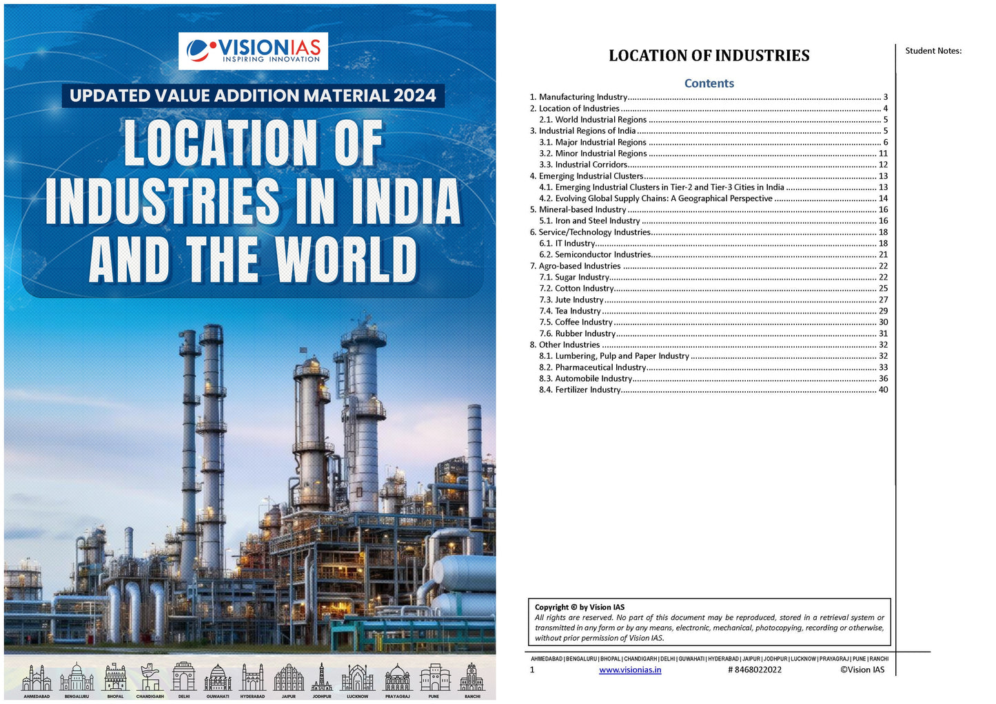 Geography Vision IAS Updated Value Addition Material 2024 English Medium