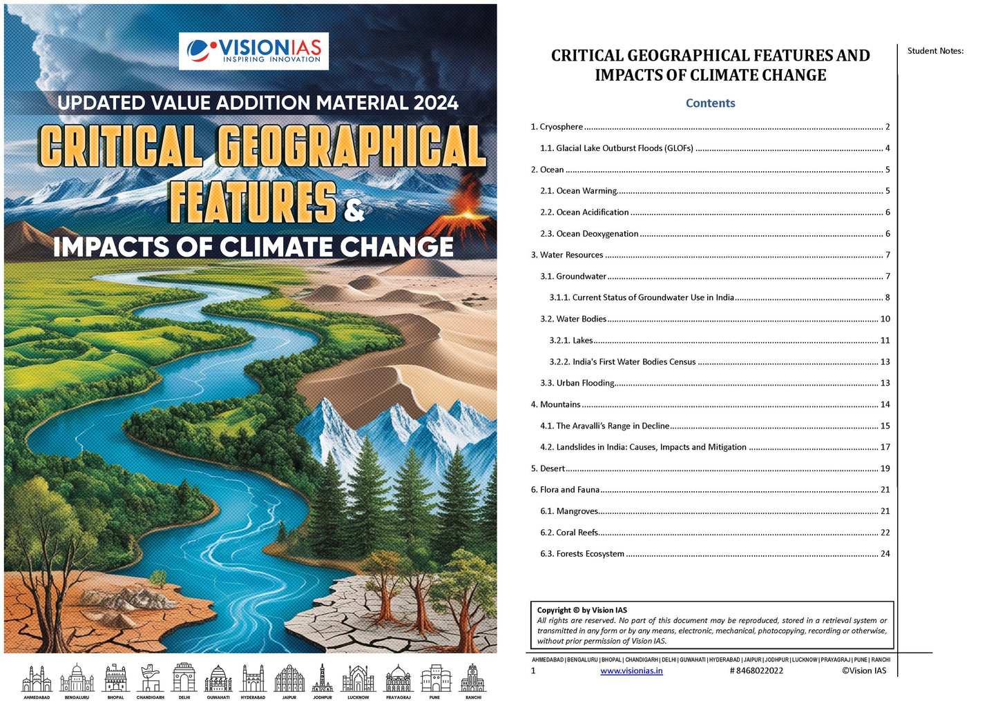 Geography Vision IAS Updated Value Addition Material 2024 English Medium
