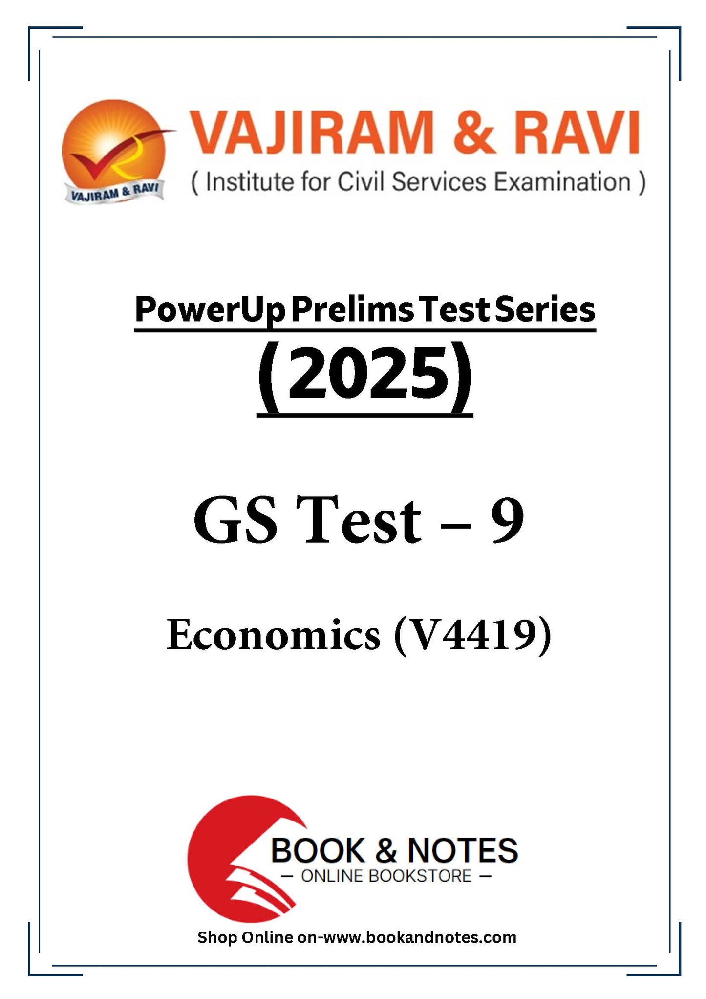 Vajiram & Ravi PowerUp Prelims Test Series –9 (V4419) 2025
