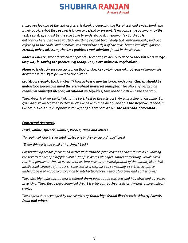 Shubra Ranjan Political Science (Printed Notes) English Medium 2024