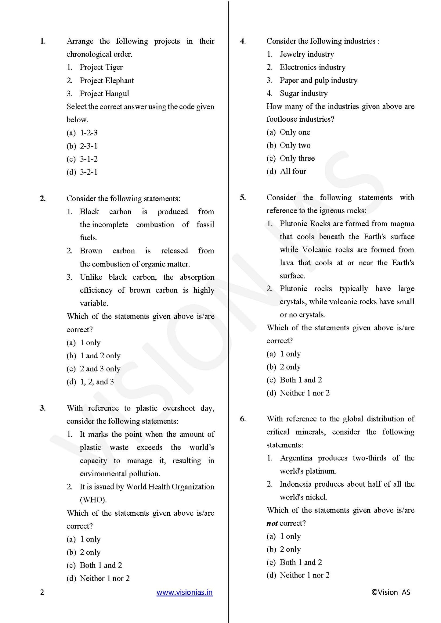 Vision IAS PT Test -20 (4720) 2025 (Revision Test 2)