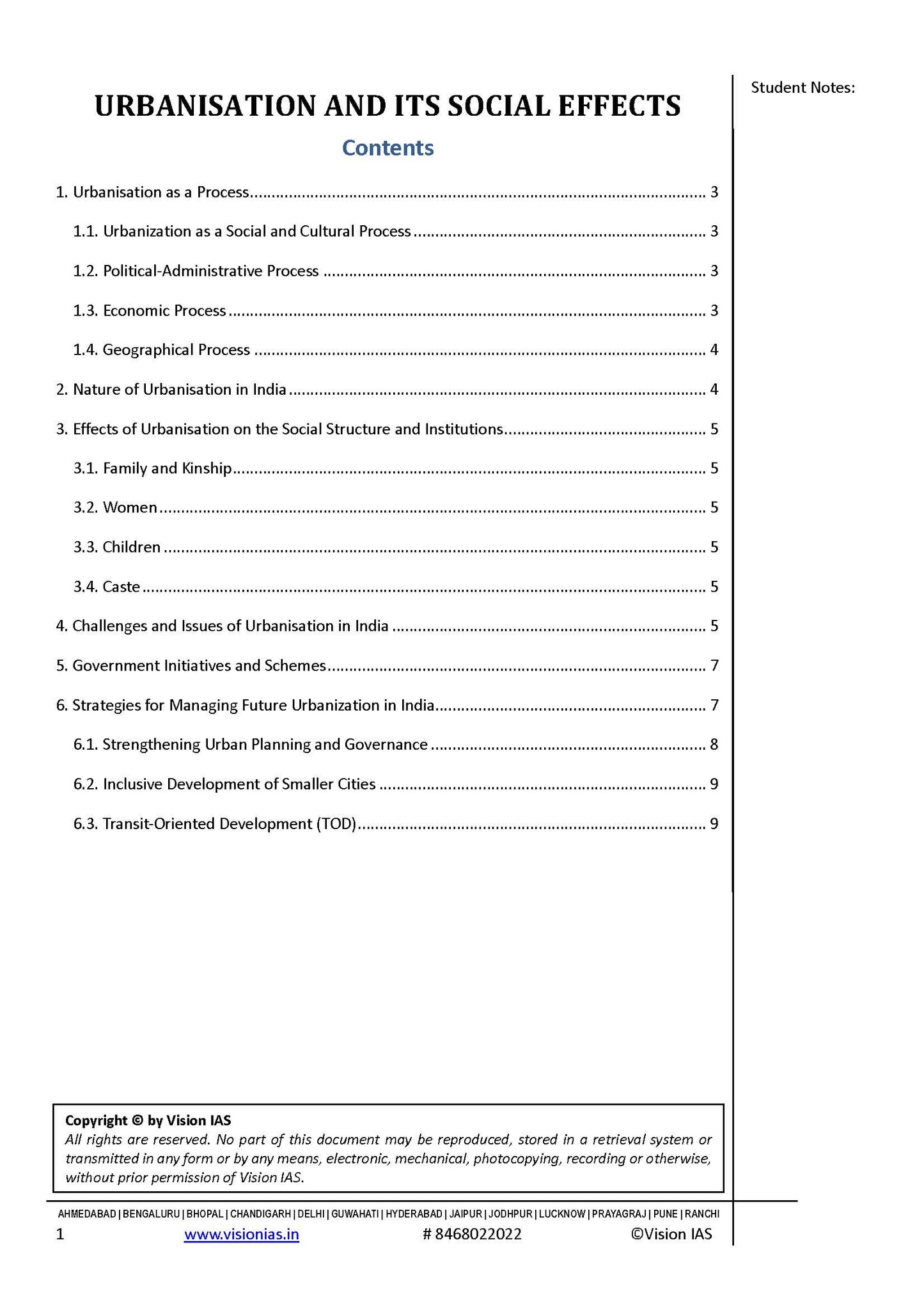 Society Vision IAS Updated Value Addition Material 2024 English Medium
