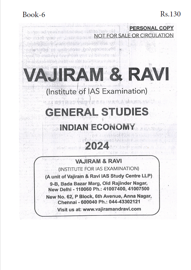 Vaji Ram & Ravi General Studies ECONOMICS (2 Booklet Set)