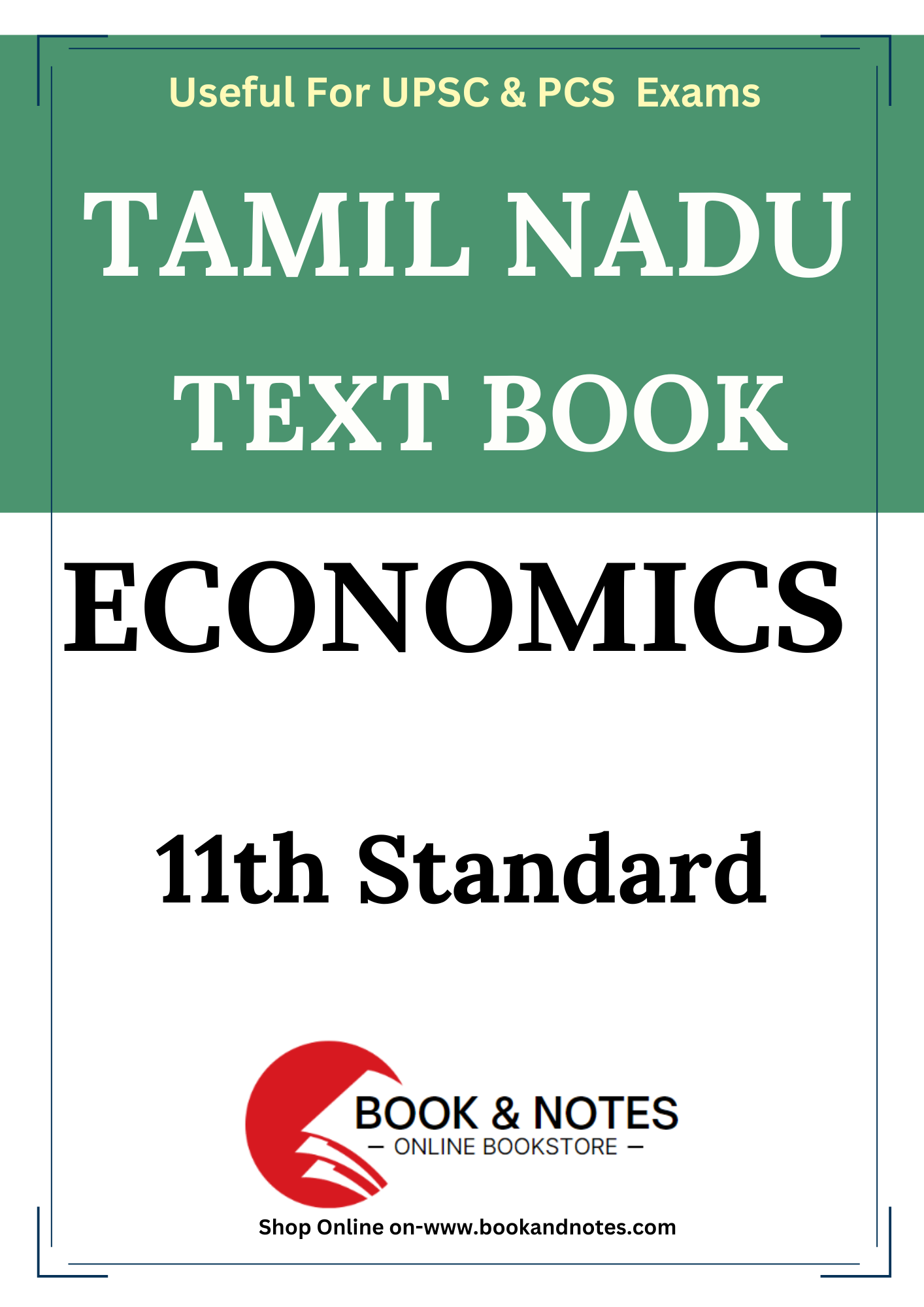 Tamil Nadu Economics Textbook 11th & 12th Standard – Book and Notes