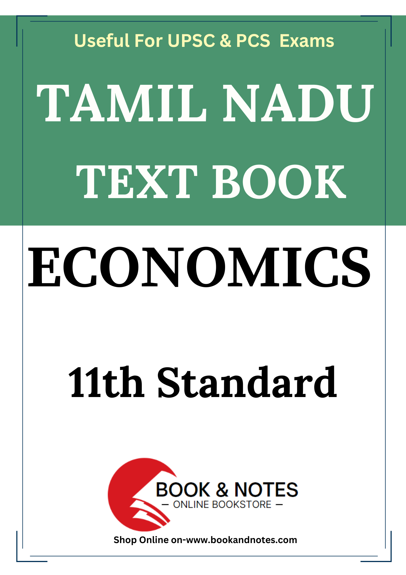 Tamil Nadu Economics Textbook 11th & 12th Standard