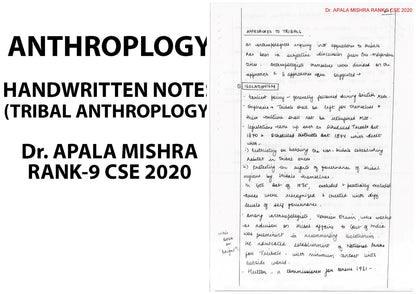 Anthropology Optional Notes By- Dr. ALAPNA MISHRA (English Medium)