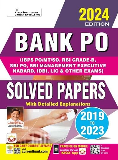 Bank PO 2024 Edition 2019 to 2023 Solved Papers With Detailed Explanations