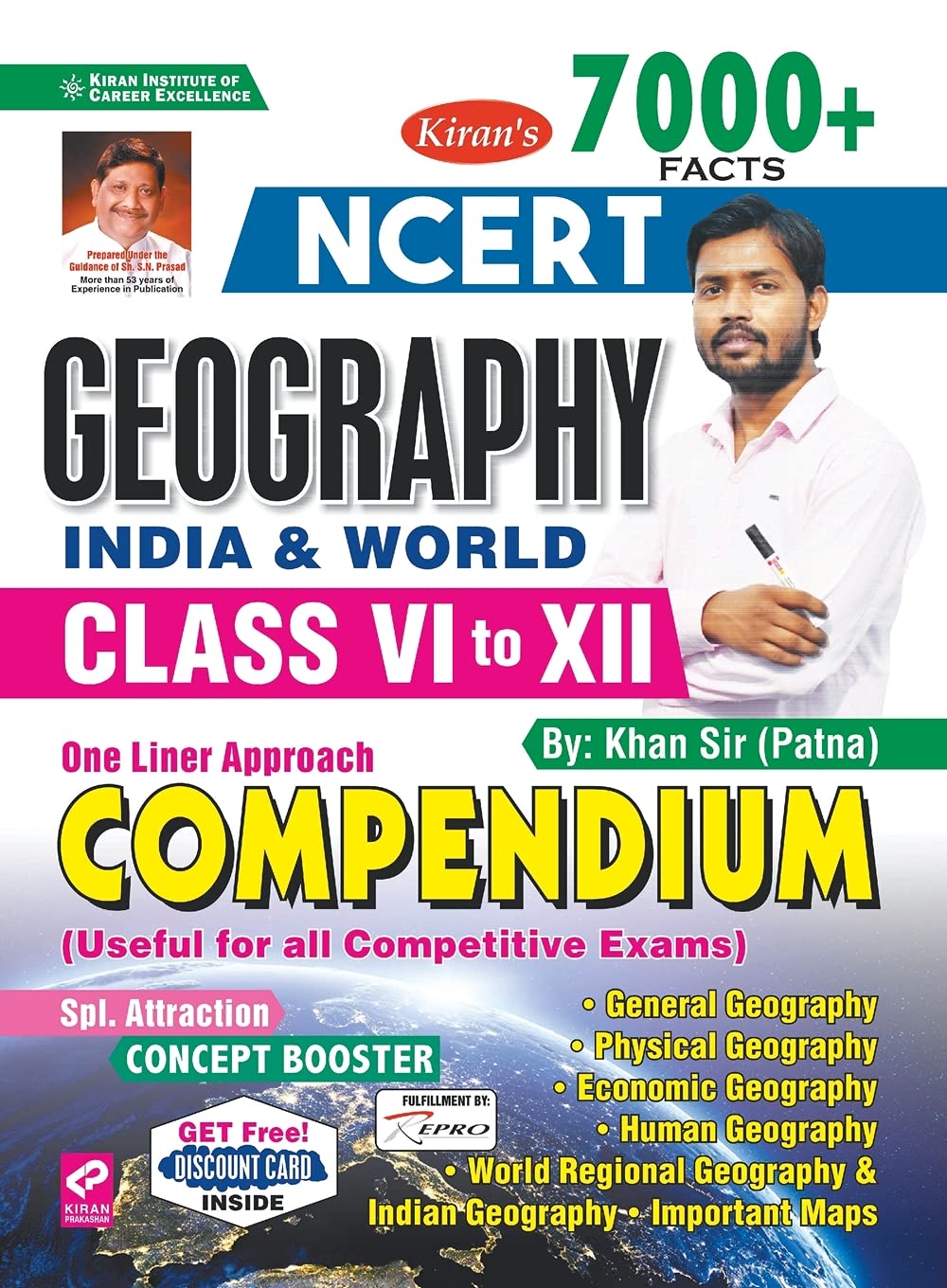 Kiran NCERT Saar Sangrah Geography भूगोल | Class 6-12- By Khan Sir