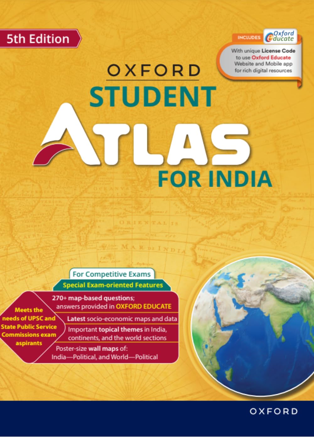 Oxford Student Atlas for India | For UPSC and Competitive Exams(English/Hindi Medium)