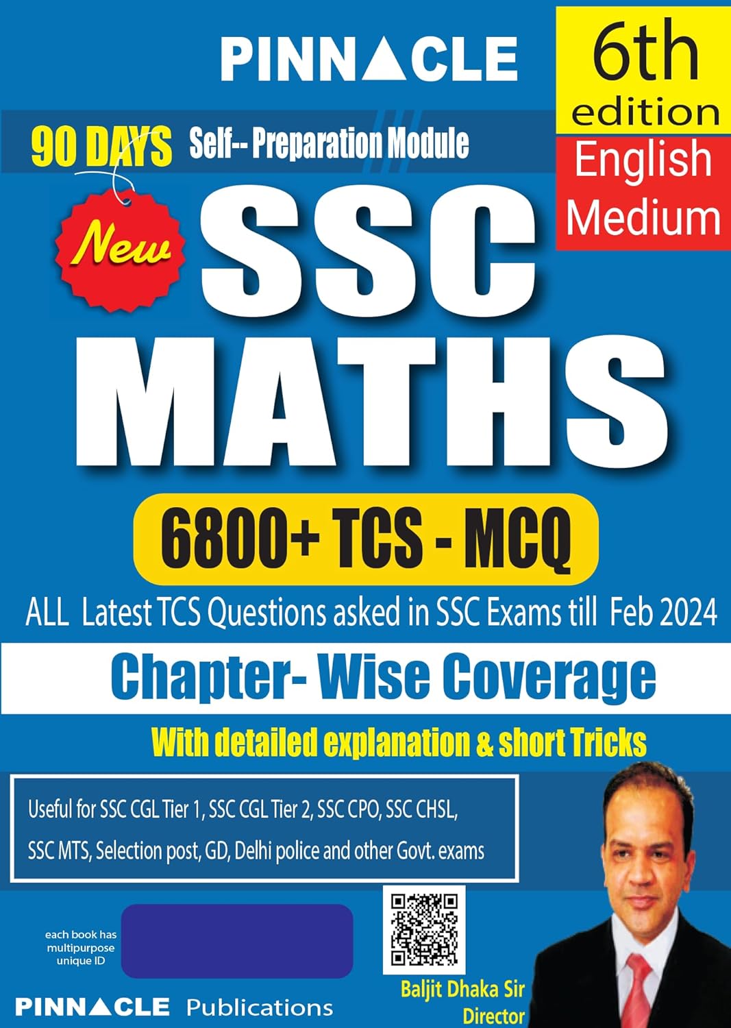 Pinnacle SSC Maths 6800+ TCS MCQ Chapter-Wise Coverage with detailed explanation & short tricks | 6th edition