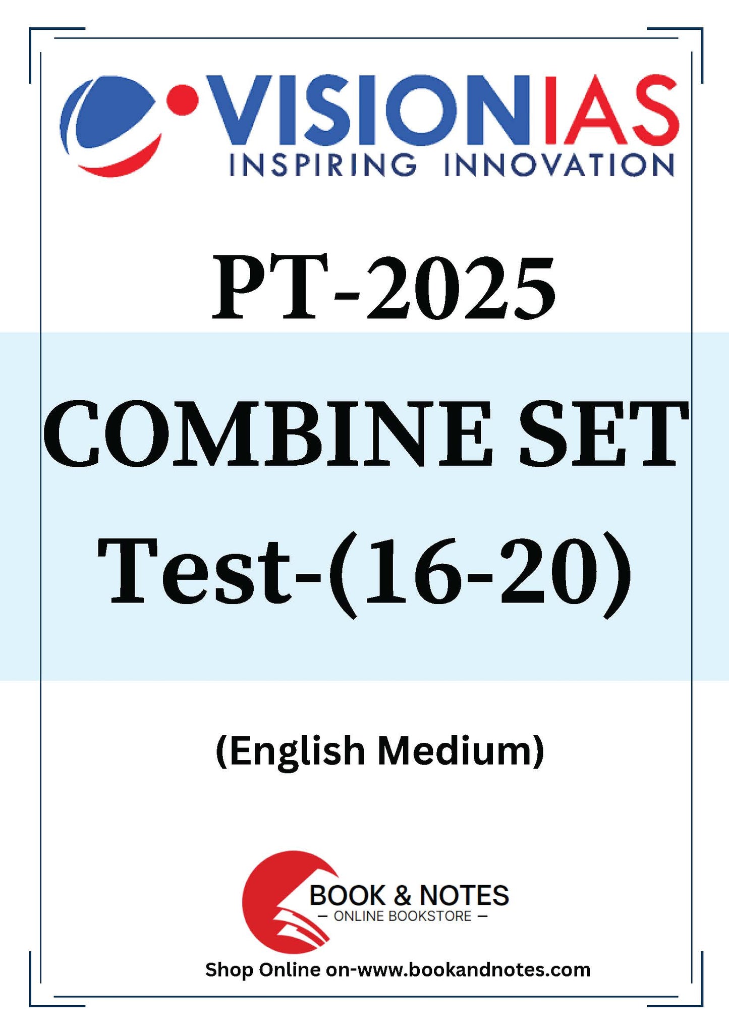 Vision IAS PT Test 16-20 (combine set) 2025 English/Hindi Medium