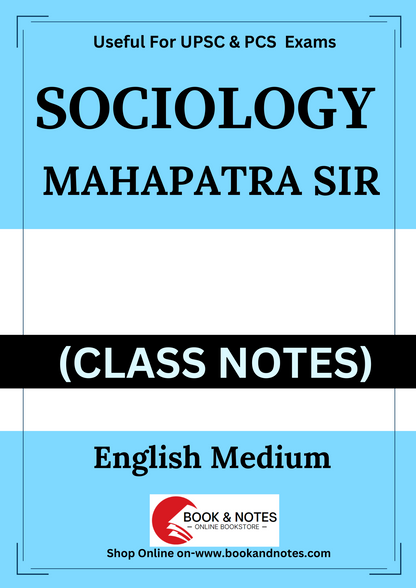 Mahapatra Sir Sociology Optional (Class Notes)English Medium 2021