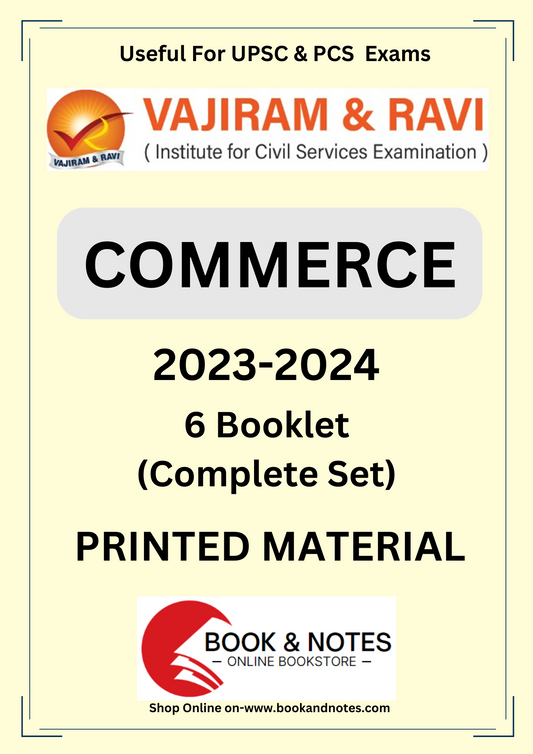 VAJIRAM AND RAVI COMMERCE OPTIONAL PRINTED NOTES 2023 24