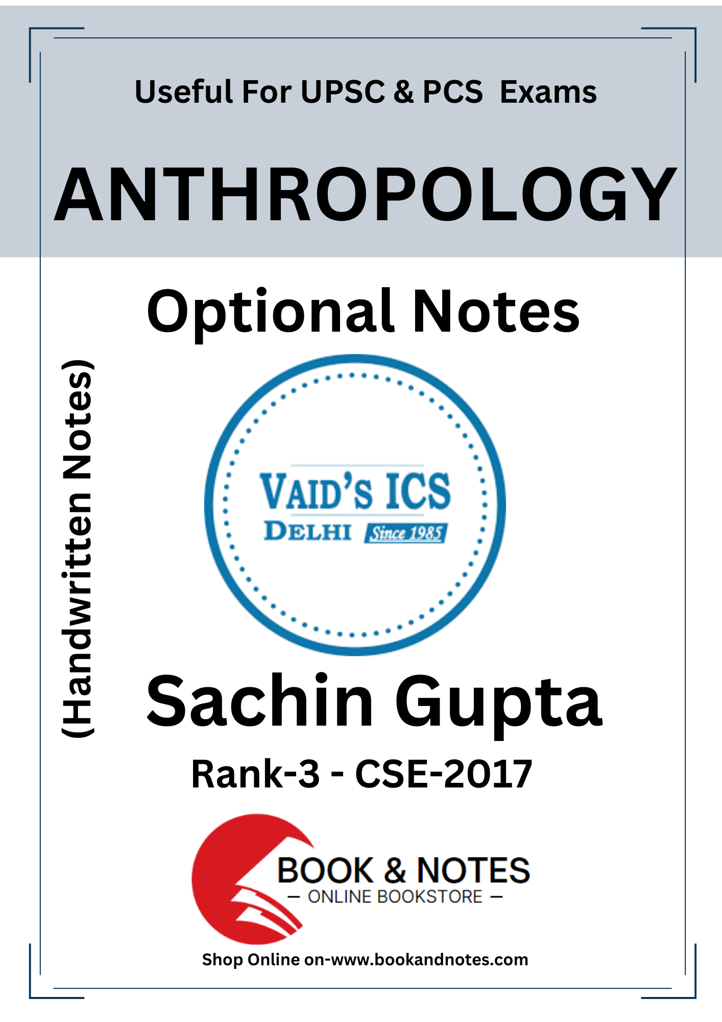 VAID'S ICS Anthropology Class Notes (English Medium)