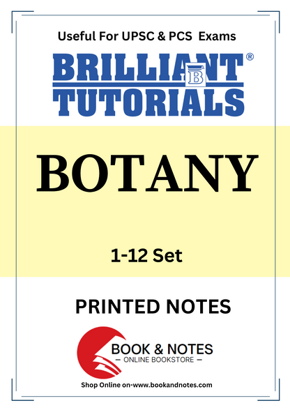 BOTANY Brilliant Tutorials PRINTED MATERIAL (English Medium)