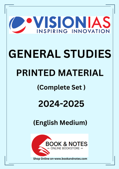 VISION IAS GENERAL STUDIES PRINTED MATERIAL FULL SET ENGLISH MEDIUM 2025 (40 booklets)