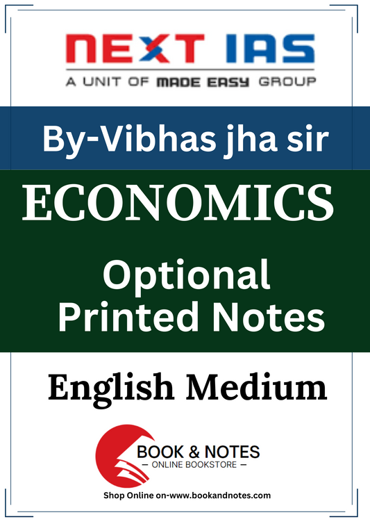 NEXT IAS ECONOMICS OPTIONAL BY VIBHAS JHA SIR ENGLISH MEDIUM 2023-24