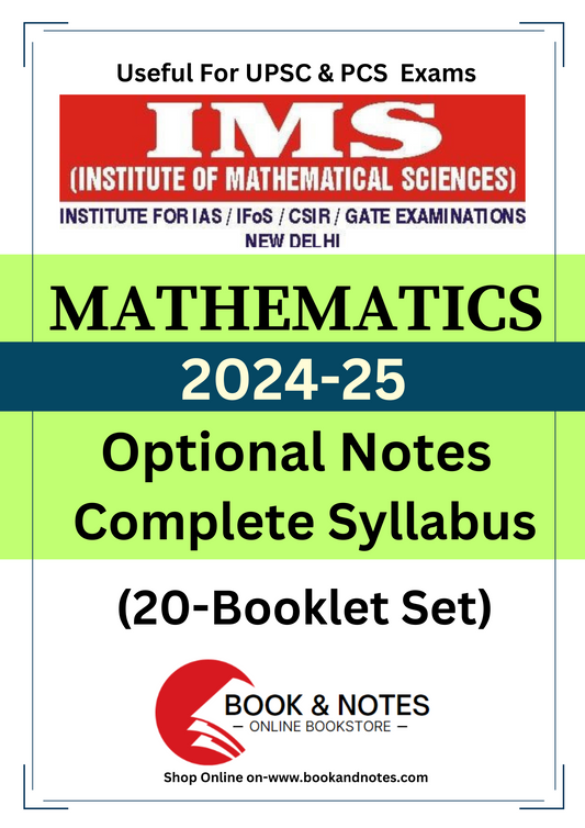 IMS MATHEMATICS OPTIONAL K VENKANNA SIR  2024