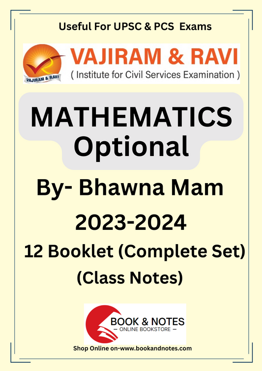Ravi Note Book MATHEMATICS OPTIONAL Notes – Book and Notes