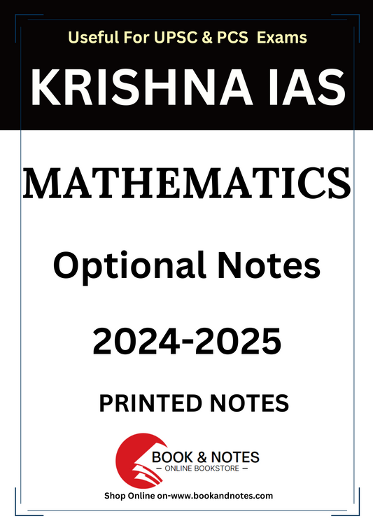 KRISHNA IAS MATHEMATICS  PRINTED NOTES 2024-25