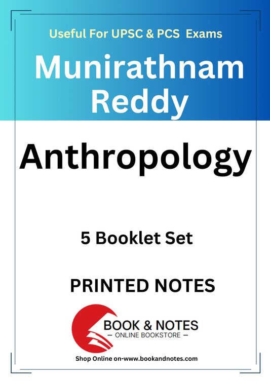 Munirathnam Reddy Anthropology Notes (English Medium)