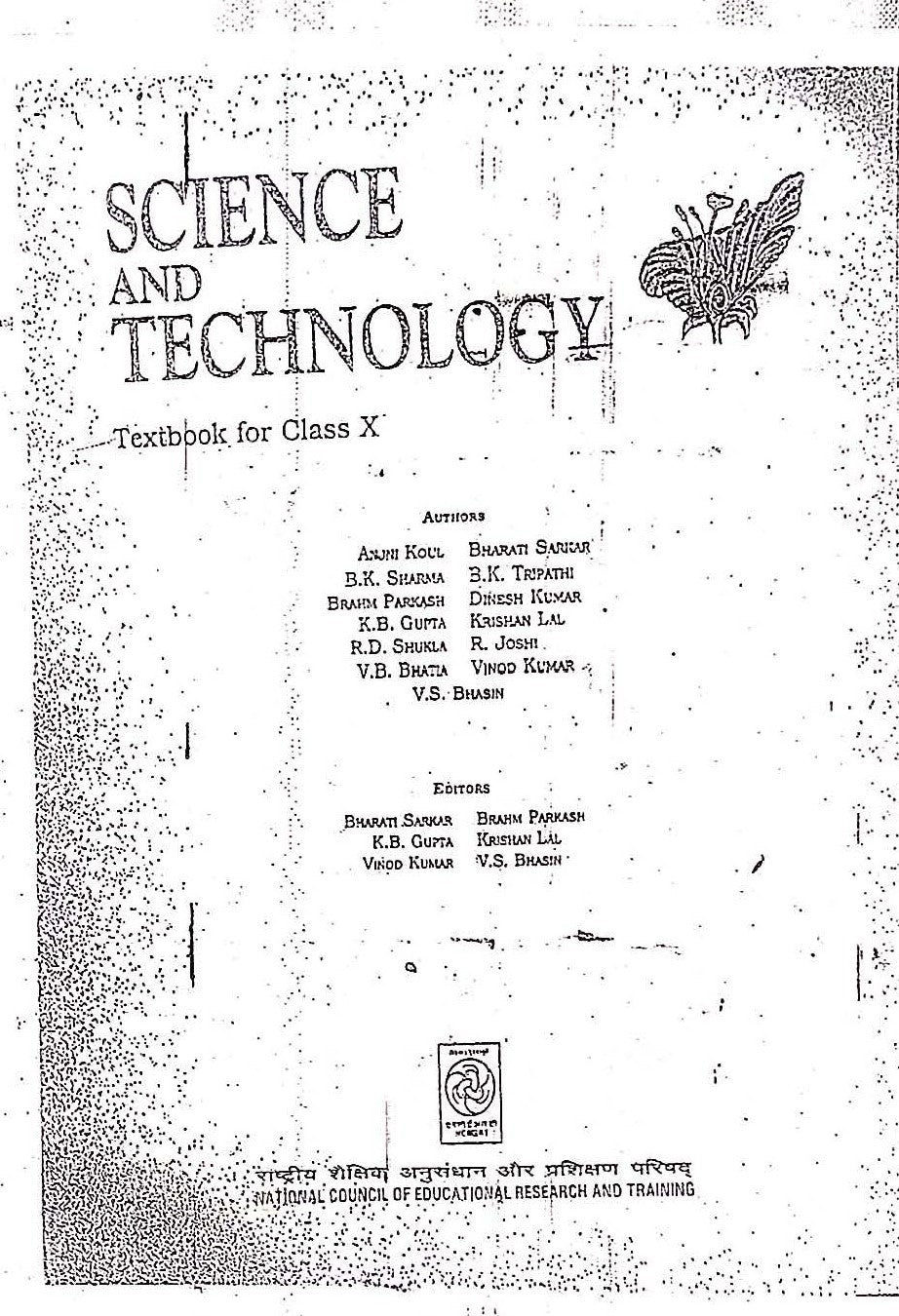 OLD NCERT Science Class 10- Science & Technology