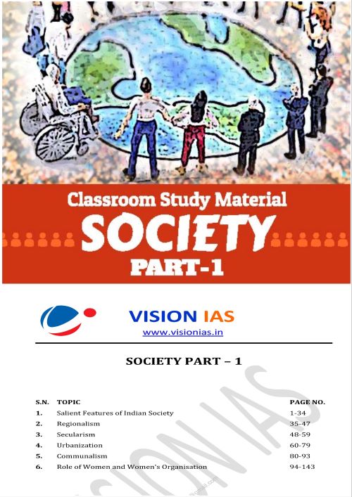 Society & Social Justice & Governance |भारतीय समाज & सामाजिक न्याय & गवर्नेंस Vision IAS Classroom Study Material General Studies 4 Booklet(English/Hindi Medium)