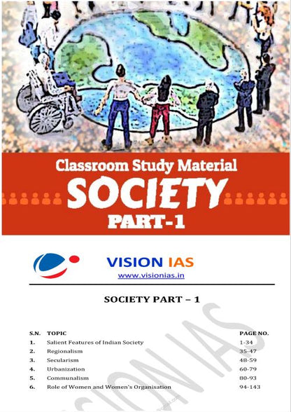 Society & Social Justice & Governance |भारतीय समाज & सामाजिक न्याय & गवर्नेंस Vision IAS Classroom Study Material General Studies 4 Booklet(English/Hindi Medium)