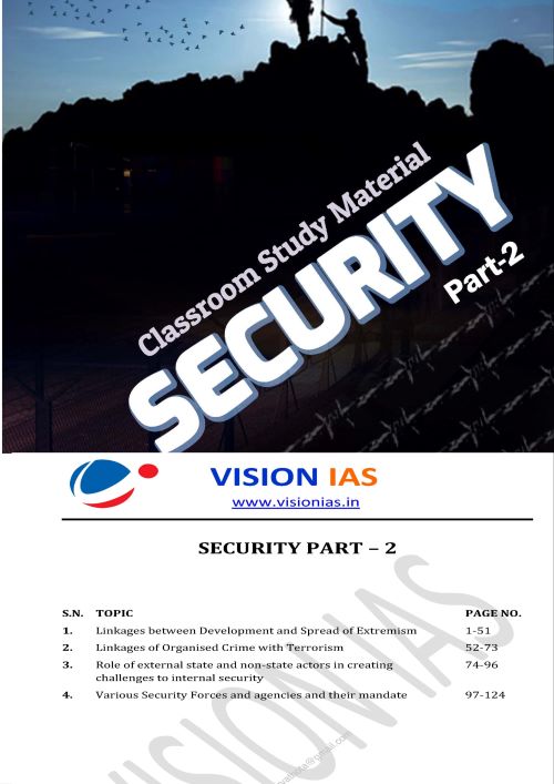 Security & International Relation | सुरक्षा & अंतरराष्ट्रीय संबंध Vision IAS Classroom Study Material General Studies(English/Hindi Medium)