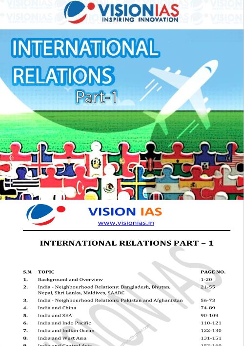 Security & International Relation | सुरक्षा & अंतरराष्ट्रीय संबंध Vision IAS Classroom Study Material General Studies(English/Hindi Medium)