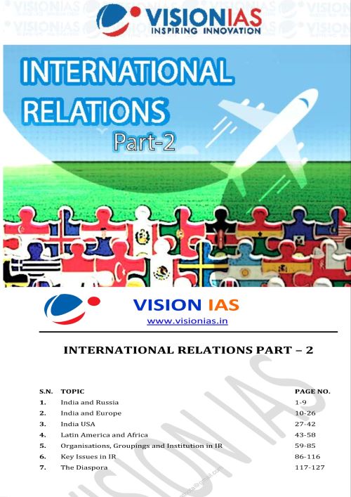 Security & International Relation | सुरक्षा & अंतरराष्ट्रीय संबंध Vision IAS Classroom Study Material General Studies(English/Hindi Medium)