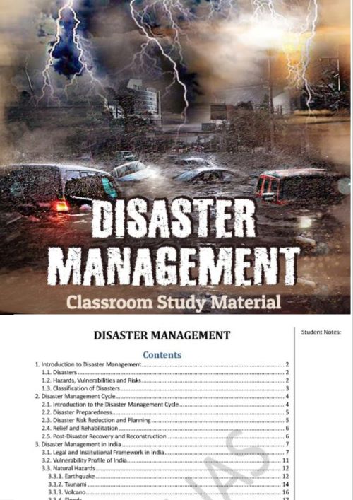 Disaster Management |आपदा प्रबंधन Vision IAS Classroom Study Material General Studies (English/Hindi Medium)