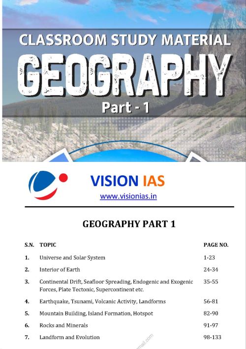 Geography|भूगोल Vision IAS Classroom Study Material General Studies (English/Hindi Medium)