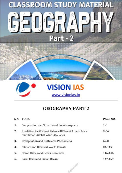 Geography|भूगोल Vision IAS Classroom Study Material General Studies (English/Hindi Medium)