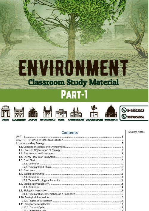 Environment|पर्यावरण Vision IAS Classroom Study Material General Studies (English/Hindi Medium)