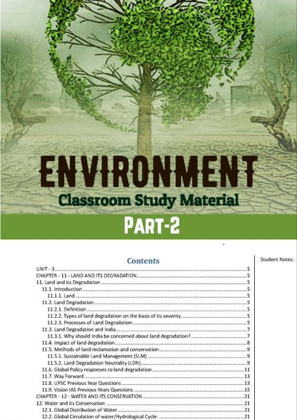 Environment|पर्यावरण Vision IAS Classroom Study Material General Studies (English/Hindi Medium)