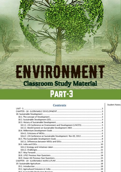 Environment|पर्यावरण Vision IAS Classroom Study Material General Studies (English/Hindi Medium)