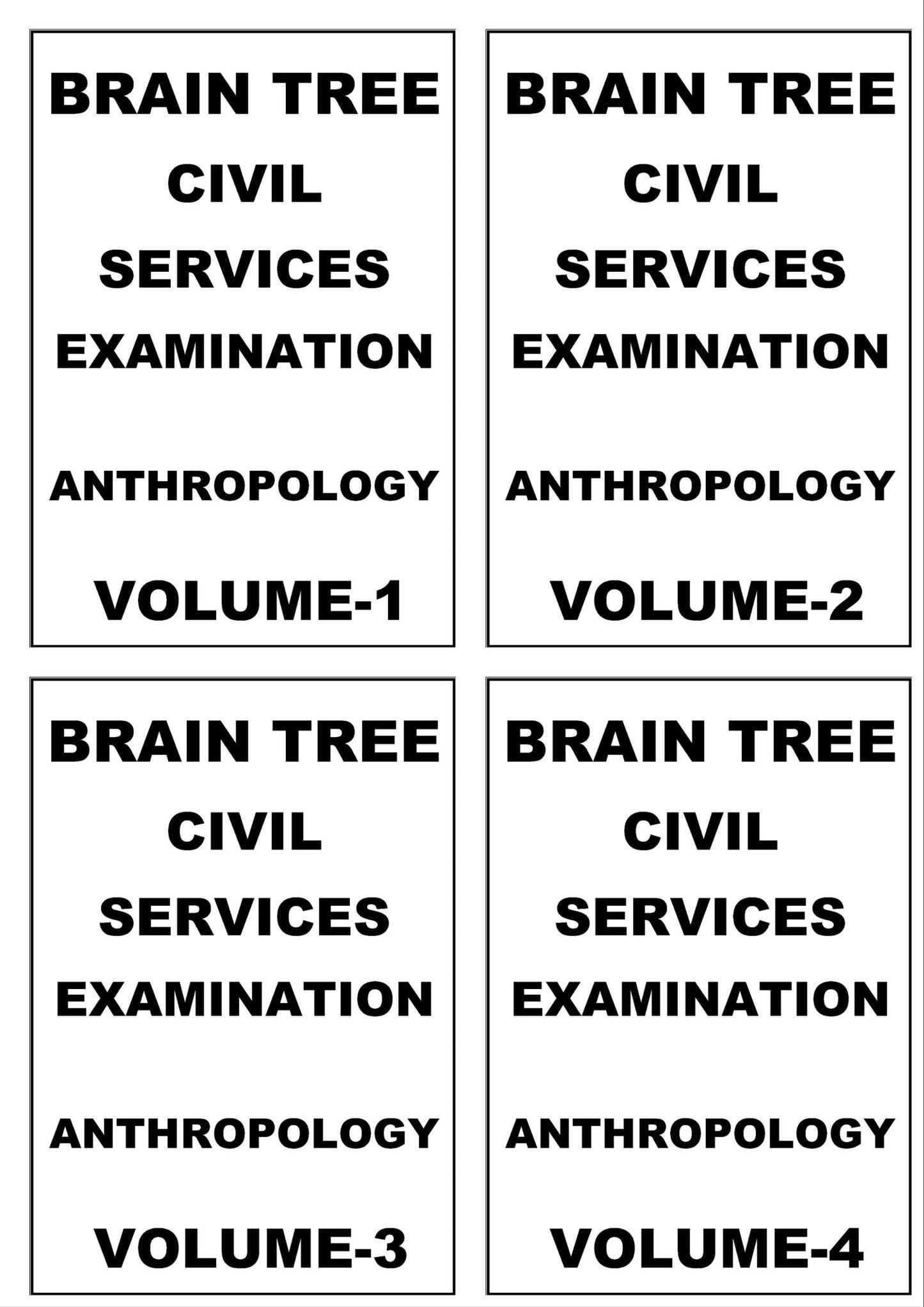 BRAIN TREE Anthropology Optional Notes (English Medium)