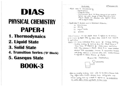 DIAS Chemistry Optional Notes