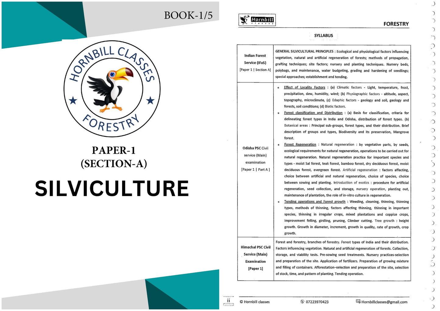 FORESTY HORNBILL CLASSES (Printed Notes)English Medium