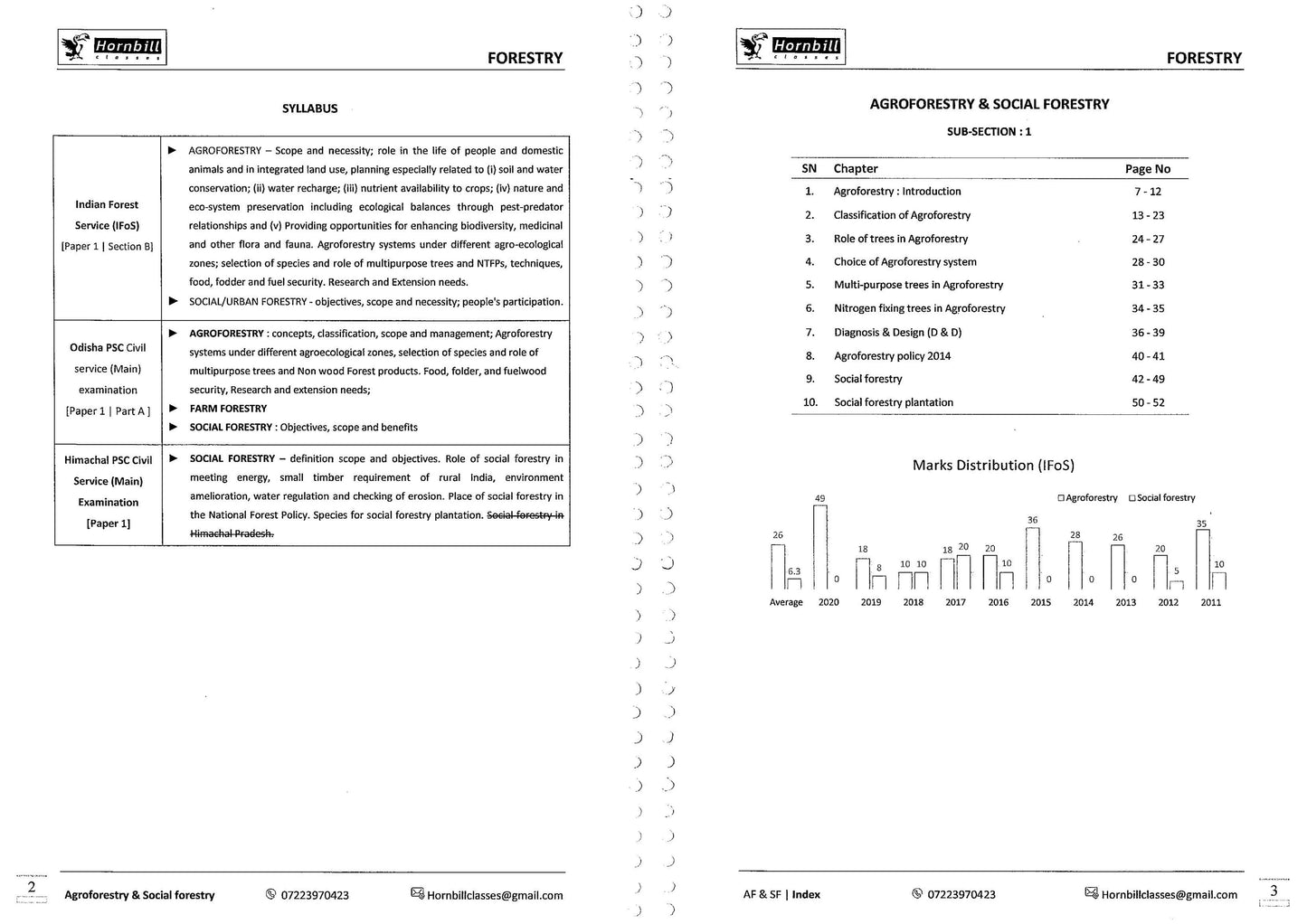 FORESTY HORNBILL CLASSES (Printed Notes)English Medium