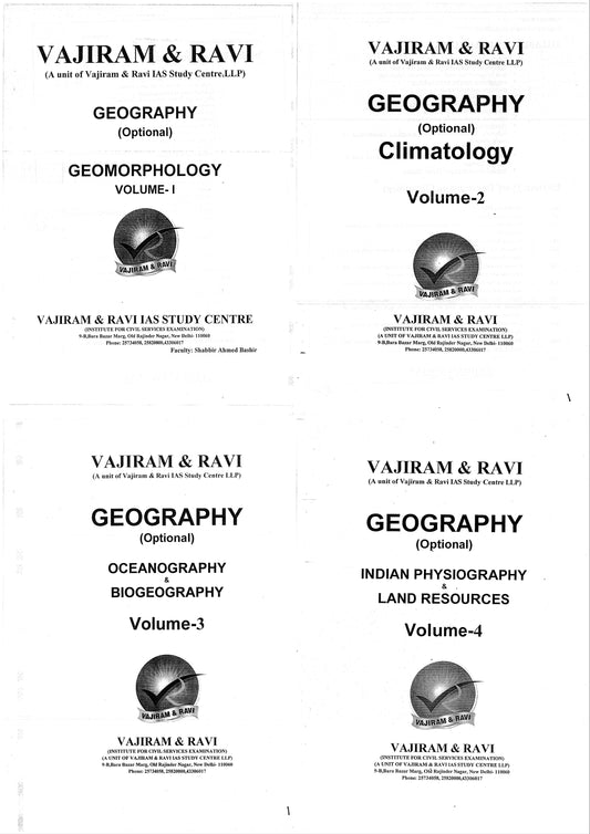 VAJIRAM & RAVI Geography Optional (Printed Notes)