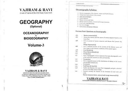 VAJIRAM & RAVI Geography Optional (Printed Notes)