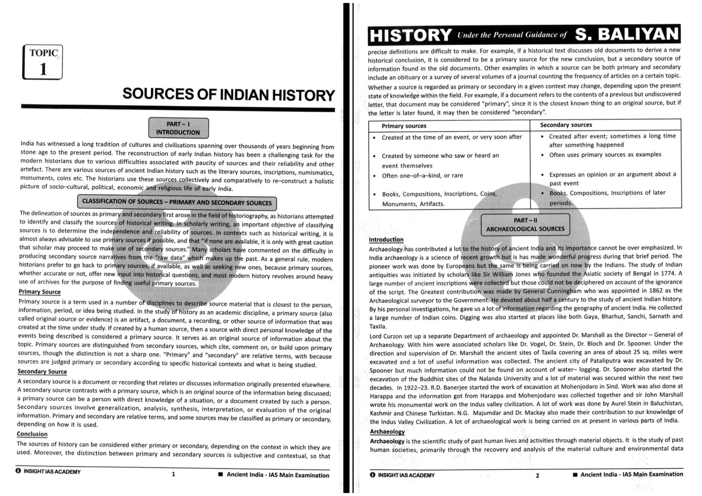 BALYAN SIR (INSIGHT IAS) HISTORY OPTIONAL NOTES (2024-2025)