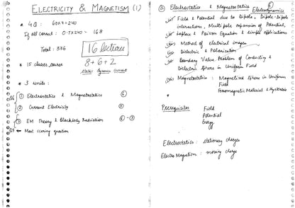 DIAS Physics Optional (Class notes) English Medium