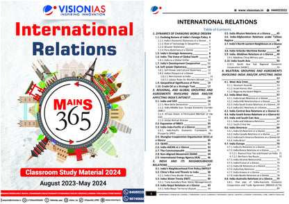 VISION IAS MAINS 365 International Relations|अंतर्राष्ट्रीय संबंध 2024 English/Hindi Medium