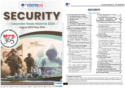 VISION IAS MAINS 365 Security|सुरक्षा 2024 English/Hindi Medium