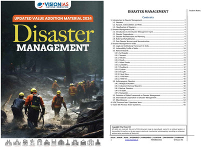 Disaster Management Vision IAS Updated Value Addition Material 2024 English/Hindi Medium
